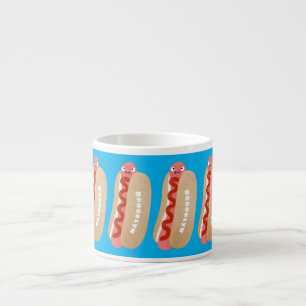 Tasse Expresso Curieux hot dog Weiner dessin animé