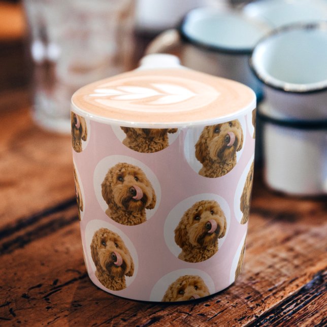 Tasse Expresso Custom Dog Photo Pattern– Cute Valentine Pet  (Créateur téléchargé)