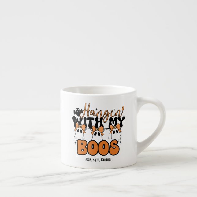 Tasse Expresso Custom Halloween Maman Hangin' avec mes bottes (Droite)