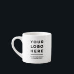 Tasse Expresso Custom Logo and text Espresso Cup No Minimum<br><div class="desc">Custom business logo and text espresso cup — minimalist, professional, and crafted for everyday branding. Smooth porcelain body with a matte finish, compact 60–90 ml capacity for a concentrated shot, and a slim, ergonomic handle for comfortable single-handed use. Colorfu logo printing and clean typography reproduce sharp detail; optional rim or...</div>