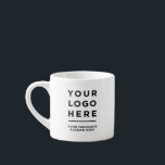 Tasse Expresso Custom Logo and text Espresso Cup No Minimum<br><div class="desc">Custom business logo and text espresso cup — minimalist, professional, and crafted for everyday branding. Smooth porcelain body with a matte finish, compact 60–90 ml capacity for a concentrated shot, and a slim, ergonomic handle for comfortable single-handed use. Colorfu logo printing and clean typography reproduce sharp detail; optional rim or...</div>