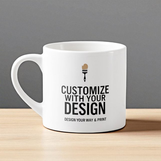 Tasse Expresso Custom Minimalist Personalized Company Branded  (Créateur téléchargé)