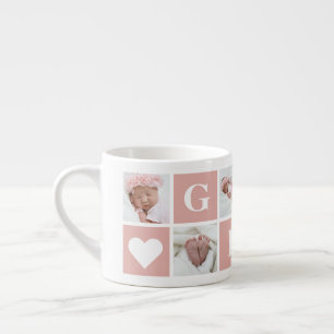 Tasse Expresso Cute Custom 6 Photo Collage Grand-mère Gigi