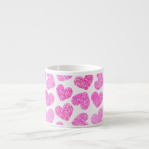 Tasse Expresso Cute rose Doodled Heart Valentine's Day Motif
