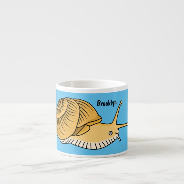 Tasse Expresso Cute yellow snail cartoon (Devant)