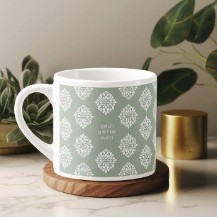 Tasse Expresso Damask Regency Classique Olive Pâle