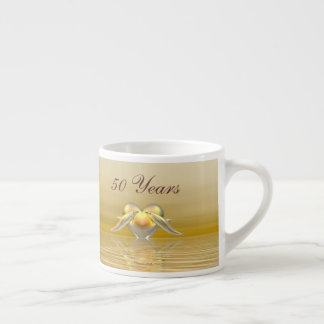Tasse Expresso Dauphins et Coeur du Golden Anniversaire