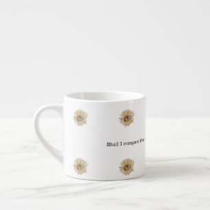 Tasse Expresso Décoration de citation d'été de Shakespeare pour l