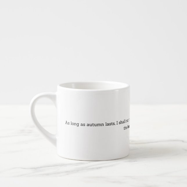 Tasse Expresso Décoration de maison avec citation d'automne de Va (Gauche)