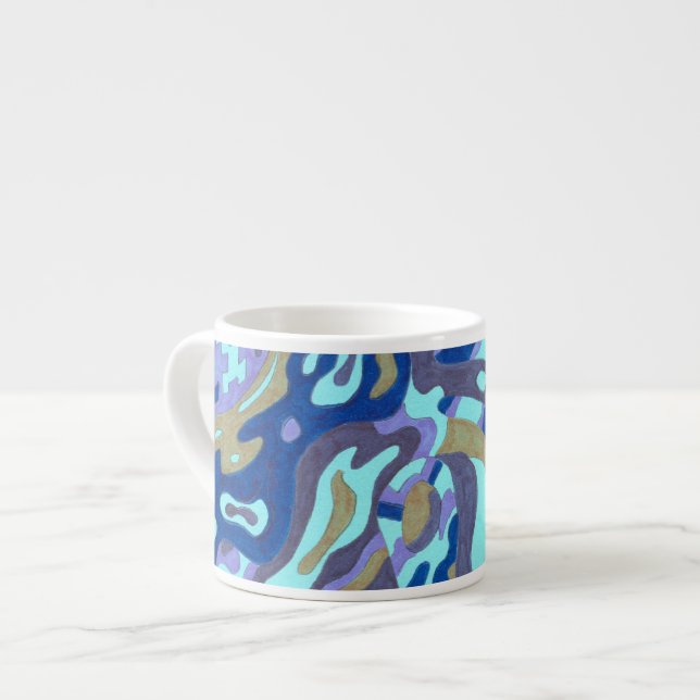 Tasse Expresso "Deep is the Ocean" Original Abstrait (Devant gauche)