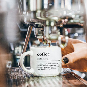 Tasse Expresso Définition de café moderne drôle dicitare