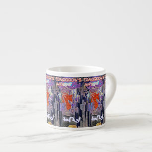 Tasse Expresso Demain's Way Aujourd'hui Retro Future Art