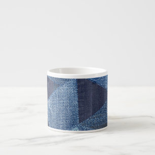 Tasse Expresso Denim Urban : Patchwork à rayures détendues.
