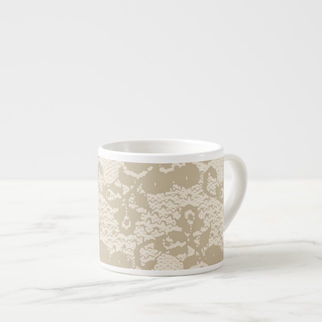 Tasse Expresso Dentelle beige (Devant droit)
