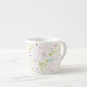 Tasse Expresso déploiement de motif floral