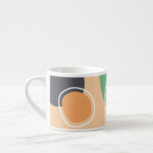 Tasse Expresso Design d'art biologique abstrait