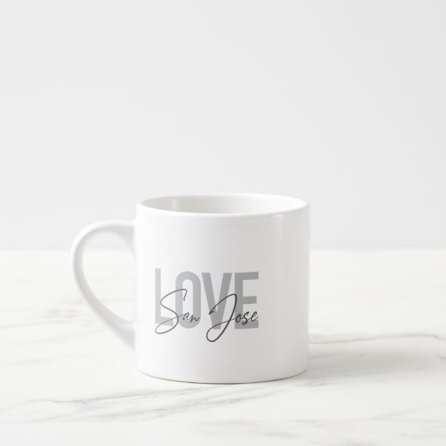 Tasse Expresso Design moderne, simple, chic, cool Love San Jose (Gauche)