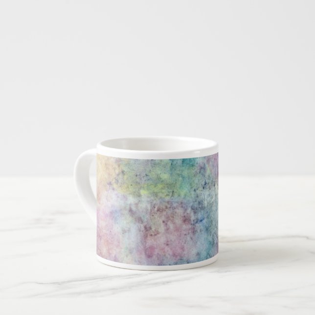 Tasse Expresso dessin abstrait de carte blanche d'aquarelle (Devant gauche)