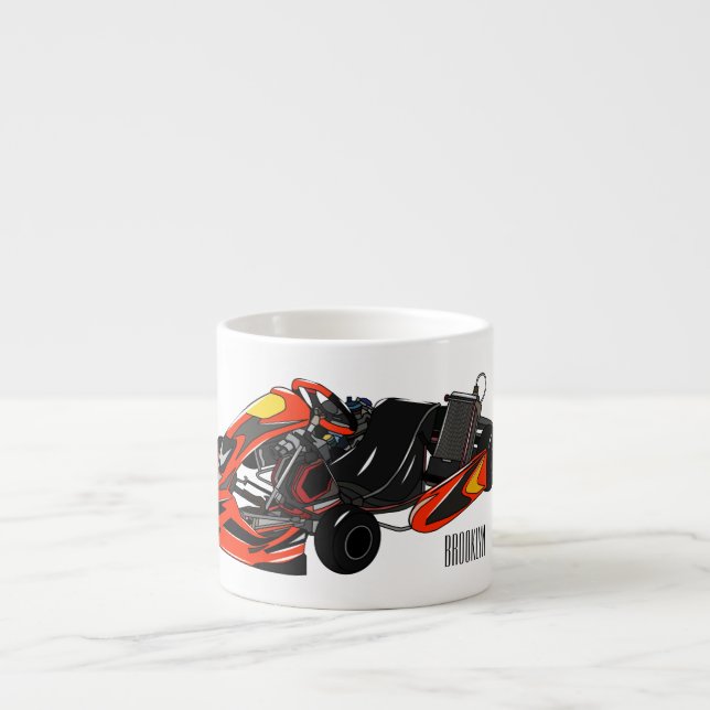 Tasse Expresso dessin animé de Kart racing (Devant)