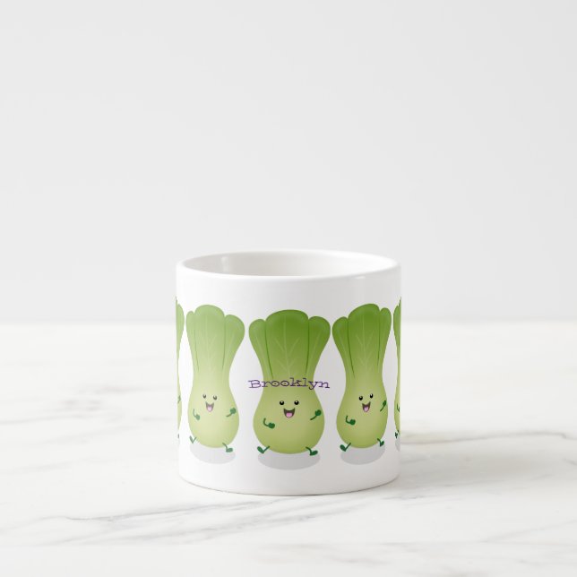 Tasse Expresso dessin animé mignon de bok choy (Devant)