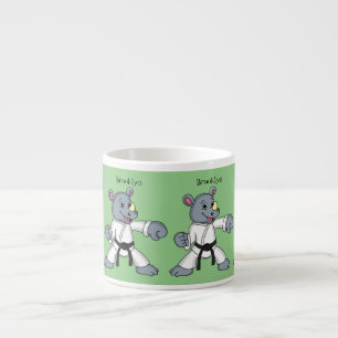 Tasse Expresso Dessin animé mignon de rhinocéros kung fu