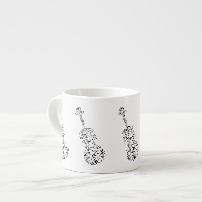 Tasse Expresso Dessin au trait violon de café express (Devant gauche)
