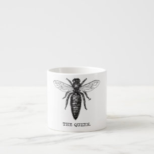 Tasse Expresso Dessin classique de l'illustration de Queen Bee