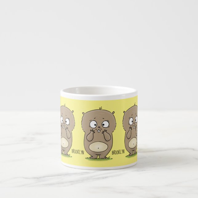 Tasse Expresso Dessin d'adorable hamster (Devant)