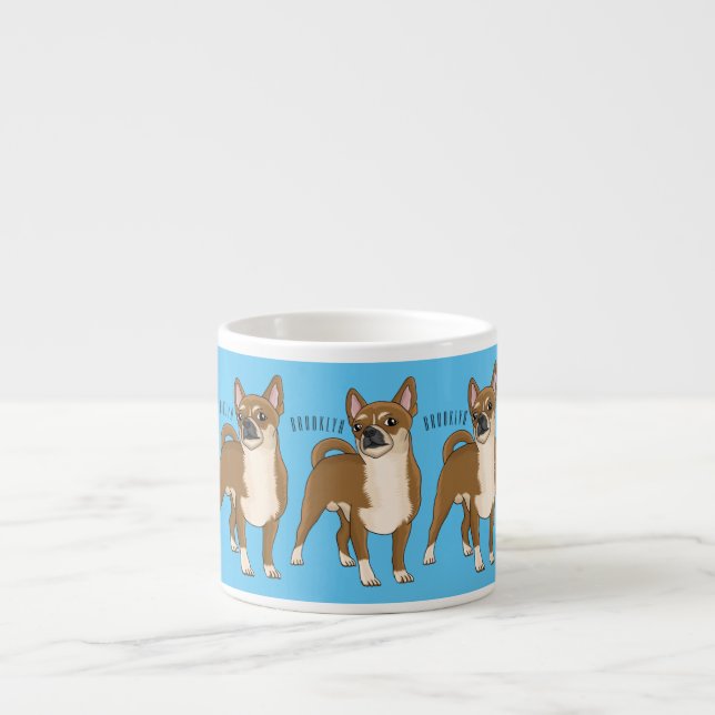 Tasse Expresso Dessin de Chihuahua pour chien (Devant)