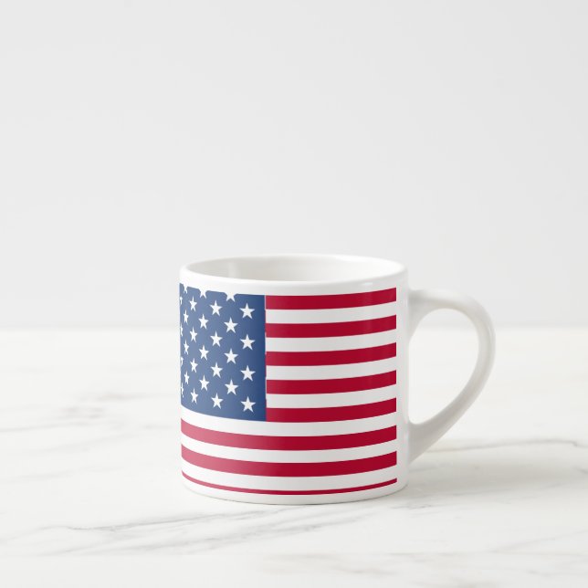 Tasse Expresso Dessin de fierté de drapeau américain USA (Droite)