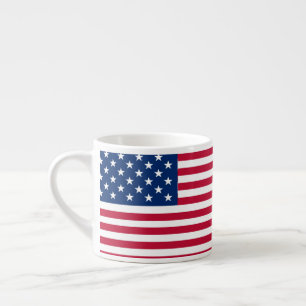 Tasse Expresso Dessin de fierté du drapeau américain USA