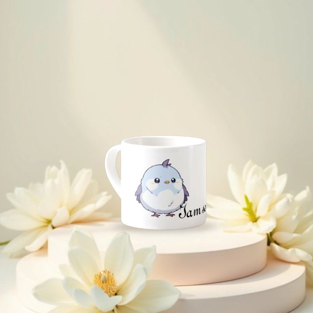 Tasse Expresso Dessin d'oiseau Cute Kawaii Chubby - adorable Past (Créateur téléchargé)