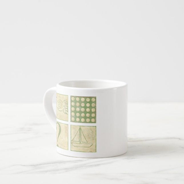 Tasse Expresso Dessins de blocs de bois de contes de poissons par (Devant gauche)