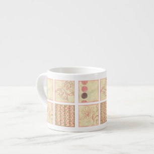 Tasse Expresso Dessins de blocs de bois rose par Chariklia Zarris