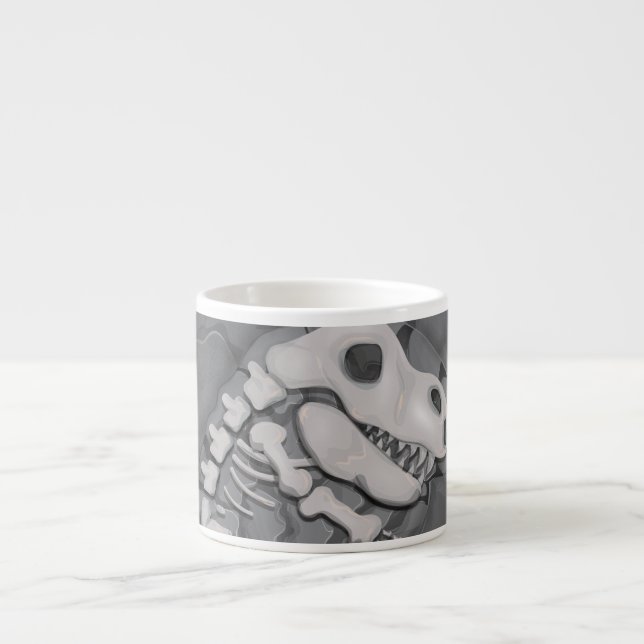 Tasse Expresso Dinosaure Fossil Dessin (Devant)