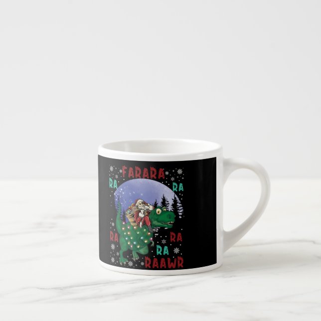 Tasse Expresso Dinosaure Santa Claus (Droite)