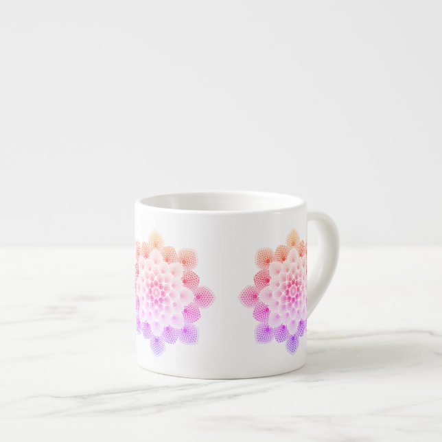 Tasse Expresso Dot coloré Mandala (Devant droit)