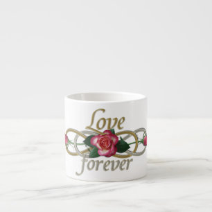Tasse Expresso Double Infinité - Amour Rose pour toujours
