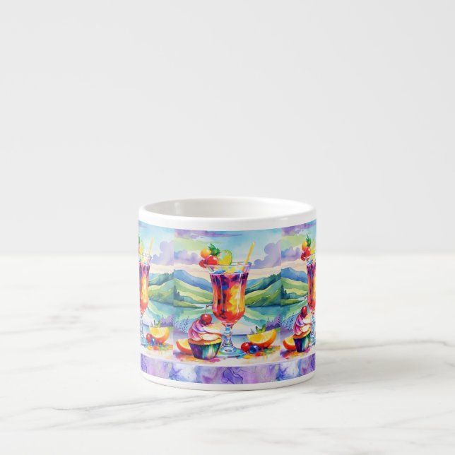 TASSE EXPRESSO DOUCES FRIANDISES D'ÉTÉ (Devant)