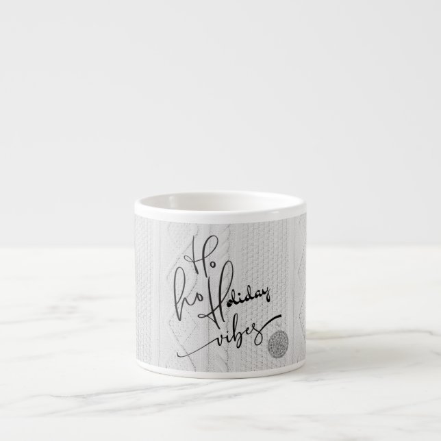 Tasse Expresso Doux doux doux blanc/noir Script Vacances (Devant)