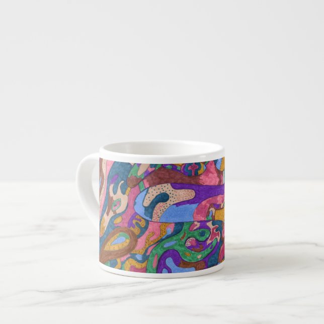 Tasse Expresso Dragon Ride, Original Abstrait (Devant gauche)