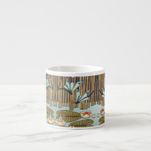 Tasse Expresso Dragonflies Water Lilies Marais Art Nouveau