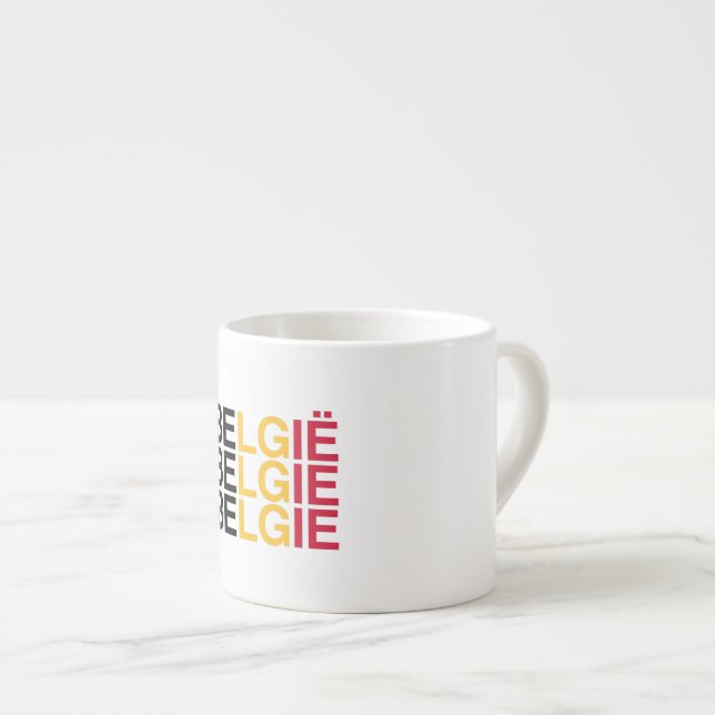 Tasse Expresso Drapeau BELGIQUE (Devant droit)