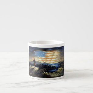 Tasse Expresso Drapeau céleste américain dans le ciel, Guerre civ