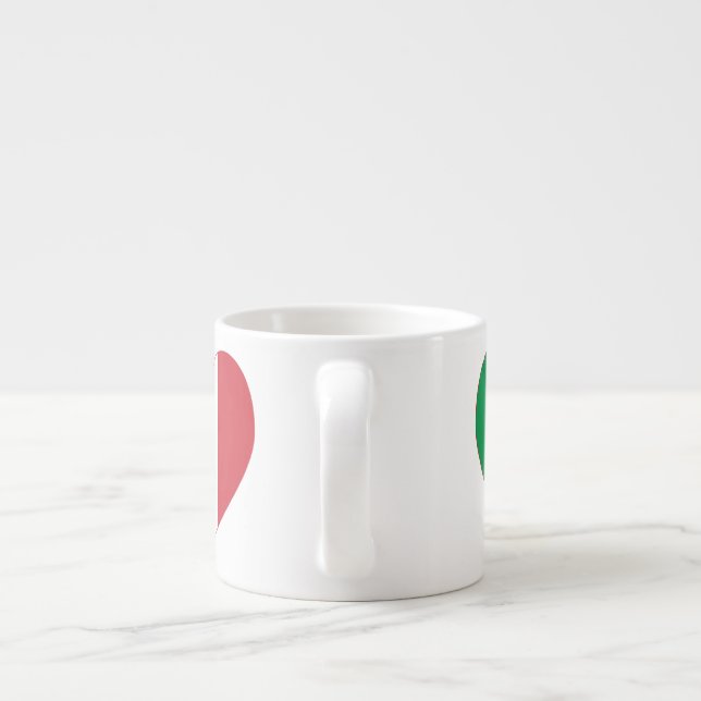 Tasse Expresso Drapeau Cœur Italien (Dos)
