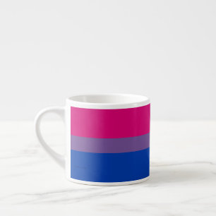 Tasse Expresso Drapeau de fierté bisexuelle de SlipperyJoe's coul