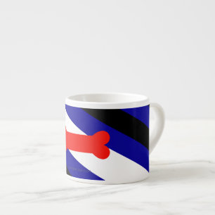 Tasse Expresso Drapeau de fierté de jeu de chiots de SlipperyJoe