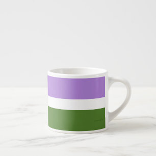 Tasse Expresso Drapeau de fierté genderqueer de SlipperyJoe lavan