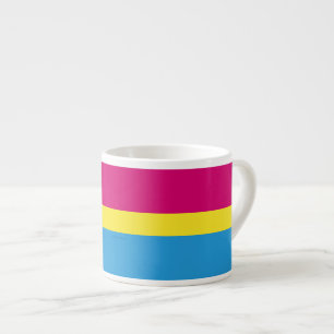 Tasse Expresso Drapeau de fierté pansexuelle SlipperyJoe rose amb
