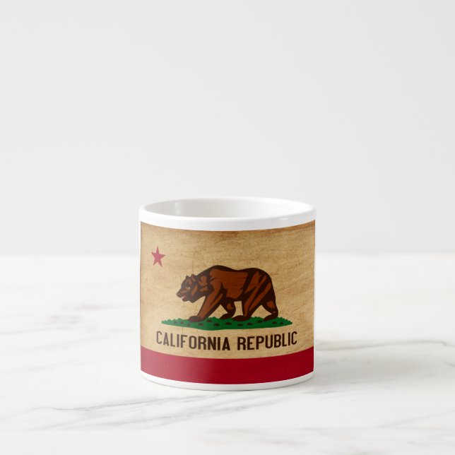 Tasse Expresso Drapeau de la Californie (Devant)